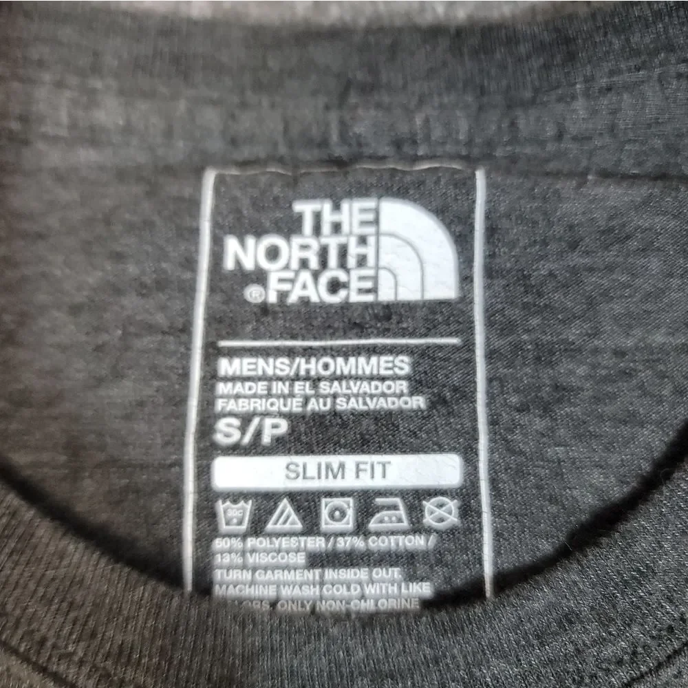 The North Face Bear Tested & Proven Logo Men Hiking T-Shirt Size S Gray Slim Fit
